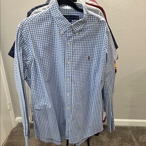 Polo by Ralph Lauren Gingham Blue Men's Shirt